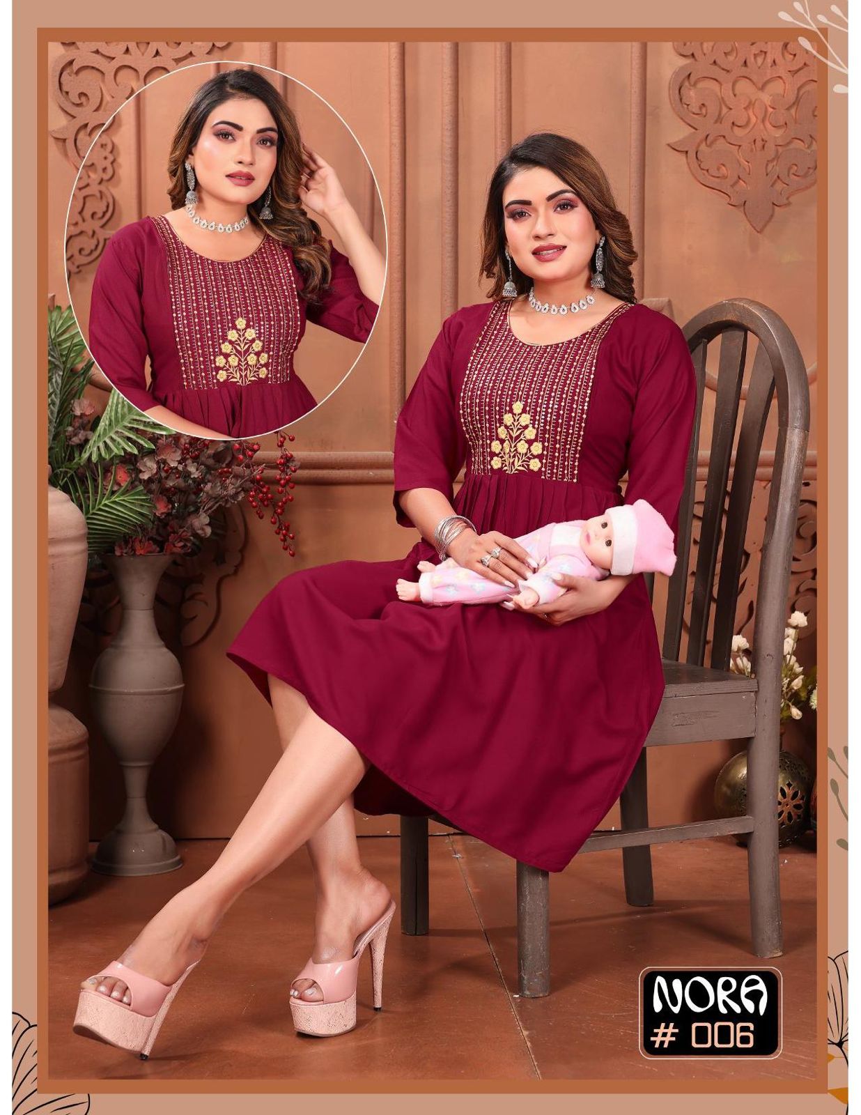 Nora Vol 1 By Fashion Talk Rayon Printed Feeding Kurtis Wholesale Shop In Surat 
